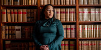 Fani Willis, the District Attorney of Fulton County, Georgia inside her office chambers in the Fulton County Justice Center Tower in Atlanta on Sept. 20, 2022.