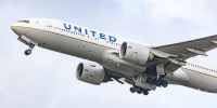 A United Airlines airplane.