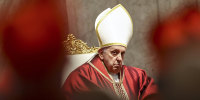 Pope Francis in St. Peter's Basilica at the Vatican