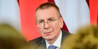 Latvia's newly elected President Edgars Rinkevics in Riga on May 31, 2023.