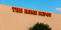 Exterior of The Home Depot in Bethesda Maryland MD hardware store warehouse shopping center