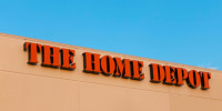 Exterior of The Home Depot in Bethesda Maryland MD hardware store warehouse shopping center