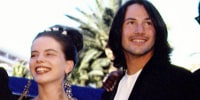Kenneth Branagh, Emma Thompson, Robert Sean Leonard,  Kate Beckinsale, Keanu Reeves, and Denzel Washington during a photocall for the movie "Much ado about nothing" at the 46th edition of the Cannes Film Festival on May 21, 1993 in Cannes, France.