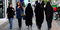 Women in downtown Tehran, Iran, on April 26, 2016.