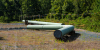 Sections of the Mountain Valley Pipeline on August 30, 2022 in Callaway, Va.