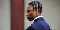 Former Las Vegas Raiders player Henry Ruggs appears in court on May 10, 2023, in Las Vegas. 
