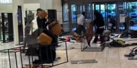 Thieves ransack a Southern California mall on Aug. 12, 2023.