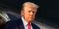 Former President Donald Trump arrives in Atlanta on Aug. 24, 2023.