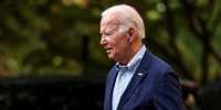 President Joe Biden departs Holy Trinity Catholic Church in Washington, on Aug. 27, 2023.