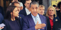 Reps. Adriano Espaillat, Alexandria Ocasio-Cortez, Nydia Velazquez and Jerry Nadler speak at a press conference