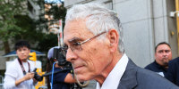 Joseph Bankman, father of former FTX CEO Sam Bankman-Fried, leaves Manhattan Federal Court in New York on Aug. 11, 2023.