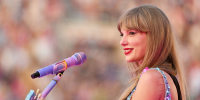 Taylor Swift performs onstage during night two of Taylor Swift | The Eras Tour at GEHA Field at Arrowhead Stadium on July 08, 2023 in Kansas City, Missouri. 