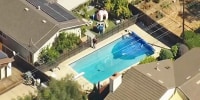 The pool in San Jose, Calif., where two children at a day care facility drowned.