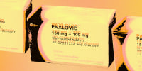 Photo Illustration: A Paxlovid box