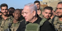Israeli Prime Minister Benjamin Netanyahu met with combat soldiers at the Gaza border on Thursday October 19, 2023 and said to