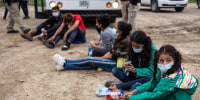 Asylum seeking migrants in La Joya Texas