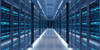 Server room in a data center.