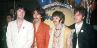 Paul McCartney, George Harrison, Ringo Starr and John Lennon in London,