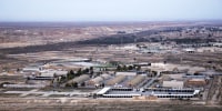 An aerial view of Ain al-Asad air base.