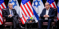 President Joe Biden and Israeli Prime Minister Benjamin Netanyahu in Tel Aviv.