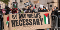 Pro-Palestinian Rally Held On Columbia University Campus