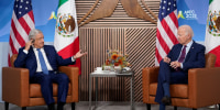 President Joe Biden meets with Mexican President Andres Manuel Lopez Obrador at the APEC summit, Friday, Nov. 17, 2023, in San Francisco. 