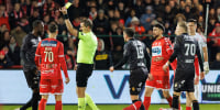 SOCCER JPL DAY 15 KV KORTRIJK VS KV MECHELEN futbol penalty card yellow