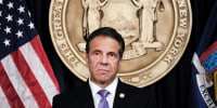 Former New York Gov. Andrew Cuomo at a news conference in New York City on May 5, 2021 . 