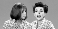 Barbra Streisand and Judy Garland on "The Judy Garland Show" on October 4, 1963.