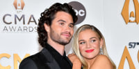 Chase Stokes and Kelsea Ballerini attend the 57th Annual CMA Awards