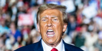 Donald Trump speaks at a campaign rally.