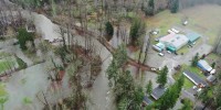 Flood waters in Snohomish County on Dec. 5, 2023.