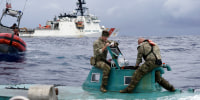 U.S. Coast Guard Cutter Waesche conducts counternarcotics patrol