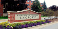 An entrance sign for the University of Wisconsin at La Crosse.