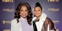 Oprah Winfrey and Taraji P. Henson attend THR Presents Live: The Color Purple at Crosby Hotel on December 11, 2023 in New York City.