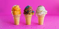 Three Ice Cream Cone Varieties in a Row