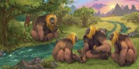 Thought to be the largest primate to ever exist on Earth, the three metre tall giant apes, Gigantopithecus blacki, a very distant human ancestor that once roamed the karts plains of southern China, went extinct before humans arrived in the region with few clues to why. 