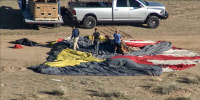 Four people died when a hot air balloon crashed in Eloy, Arizona, on Sunday morning, police said.