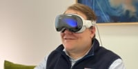 Todd Haselton using Apple Vision Pro.