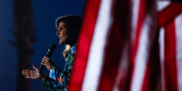 Republican Presidential hopeful and former UN Ambassador Nikki Haley speaks during a campaign event in Beaufort, S.C., on Feb. 21, 2024.