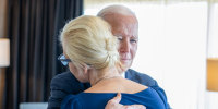 President Joe Biden embraces Yulia Navalnaya
