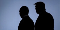 Vladimir Putin, left, and Donald Trump