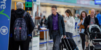Passengers at the TSA Pre-Check security line at O'Hare International Airport in Chicago.