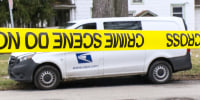 U.S. Postal Service van crime scene