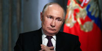 Vladimir Putin during an interview