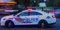 A police vehicle is seen at Washington Circle in Foggy Bottom in Washington, D.C. on Sept. 06, 2023.