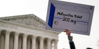 Abortion rights activist rally in front of the US Supreme Court.