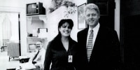 Monica Lewinsky meets with President Bill Clinton