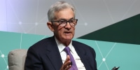 Federal Reserve Bank Chair Jerome Powell speaks at Stanford University on April 3, 2024.