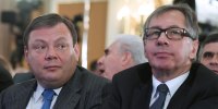 Mikhail Fridman, left, and Petr Aven in Moscow,